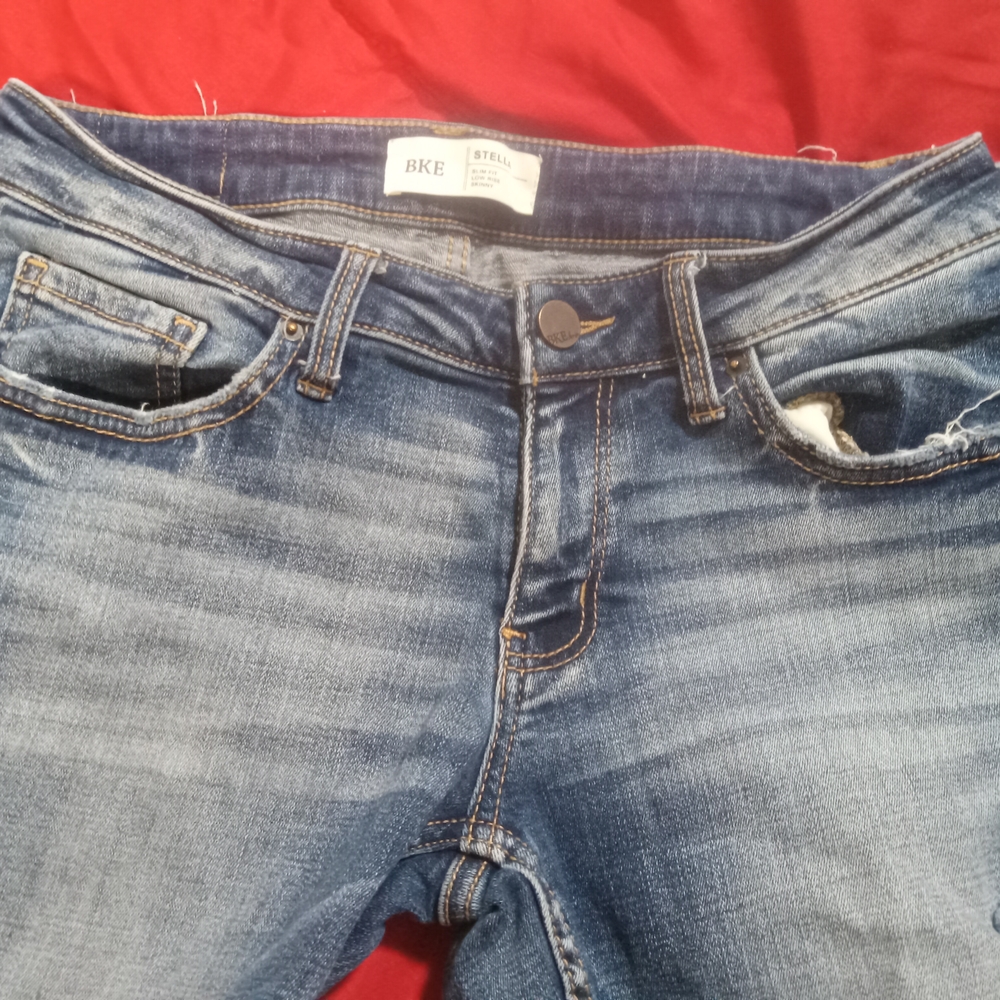 BKE Distressed Blue Jeans 29×32 1/2 - Picture 2 of 5
